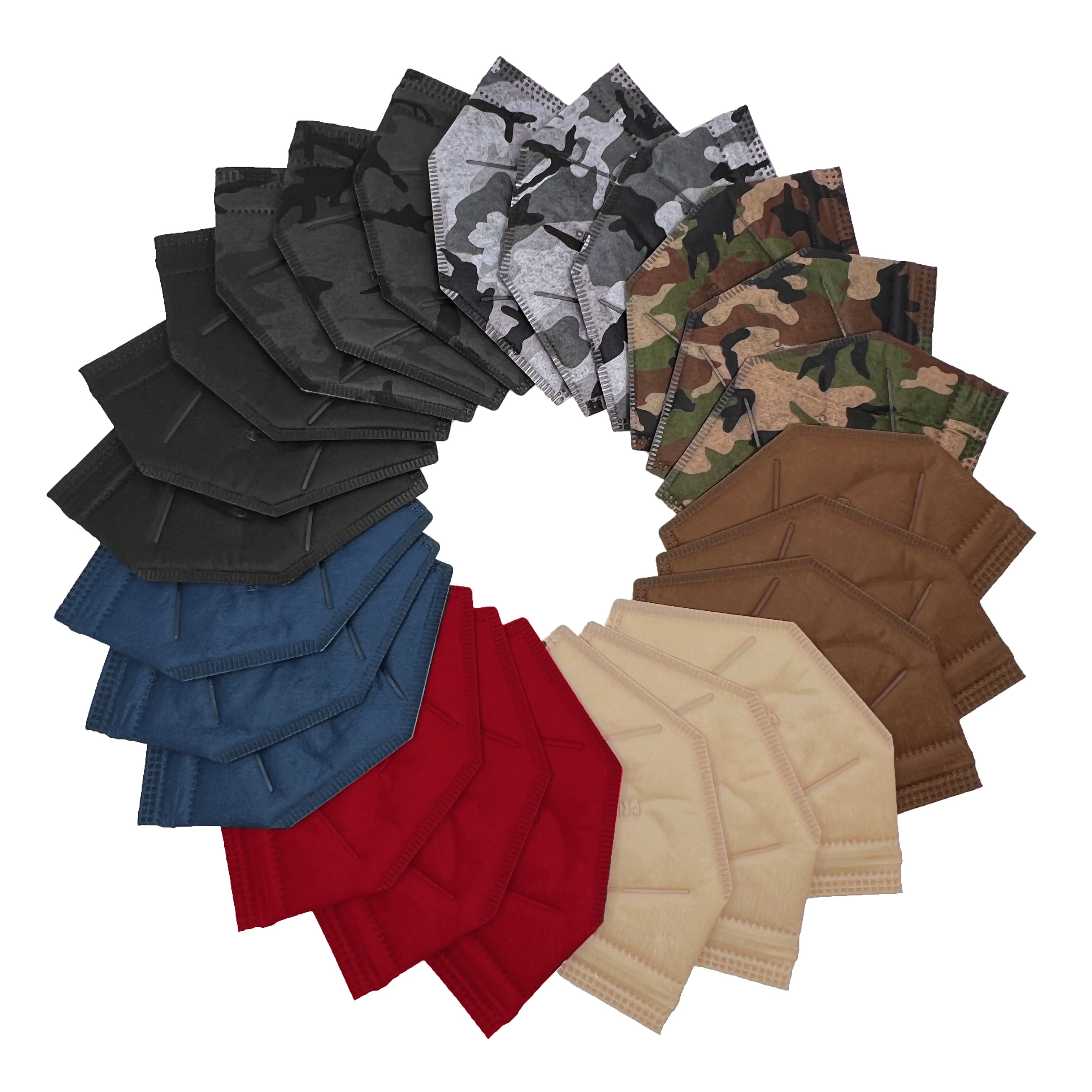 Assorted KN95 Protective Mask Gift Box - Dark Tones Mega Set (Pack of ...