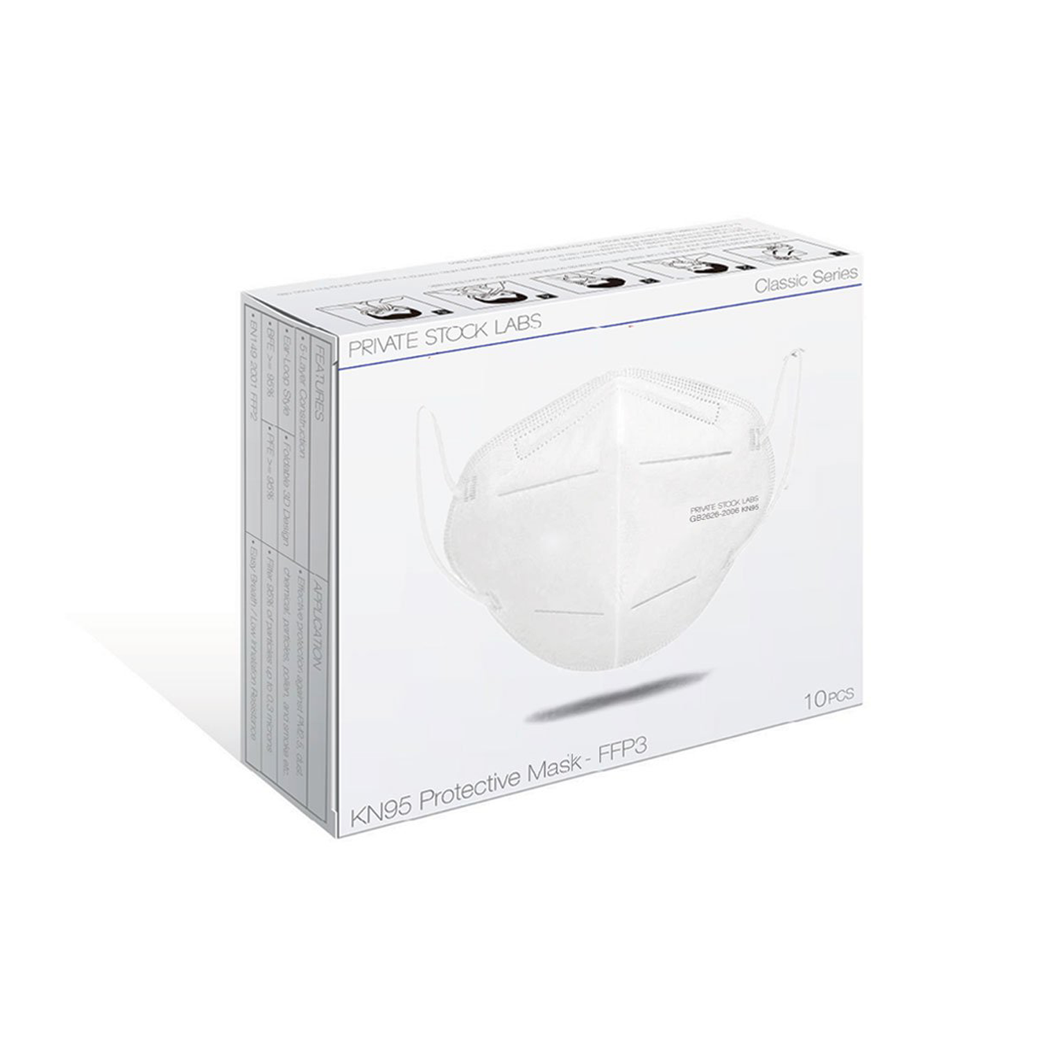 KN95 Protective Mask - Classic Series - FFP3 (Pack of 10) - Private ...