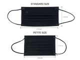 Petite 4-Ply Protective Mask - Monochrome Series - Black (Pack of 10)