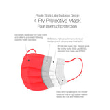 4-Ply Protective Mask - Neon Series - Coral (Pack of 10)