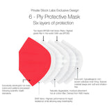 KN95 Protective Mask - Neon Series - Coral (Pack of 5)