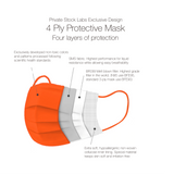 4-Ply Protective Mask - Neon Series - Orange (Pack of 50)