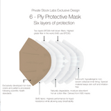 KN95 Protective Mask - Neutral Series - Beige (Pack of 5)