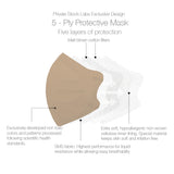 Petite KN95 Protective Mask - Neutral Series - Beige (Pack of 5)