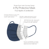 Petite 4-Ply Protective Mask - Neutral Series - Navy (Pack of 10)