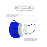 Petite 4-Ply Protective Mask - Neon Series - Ultramarine (Pack of 10)