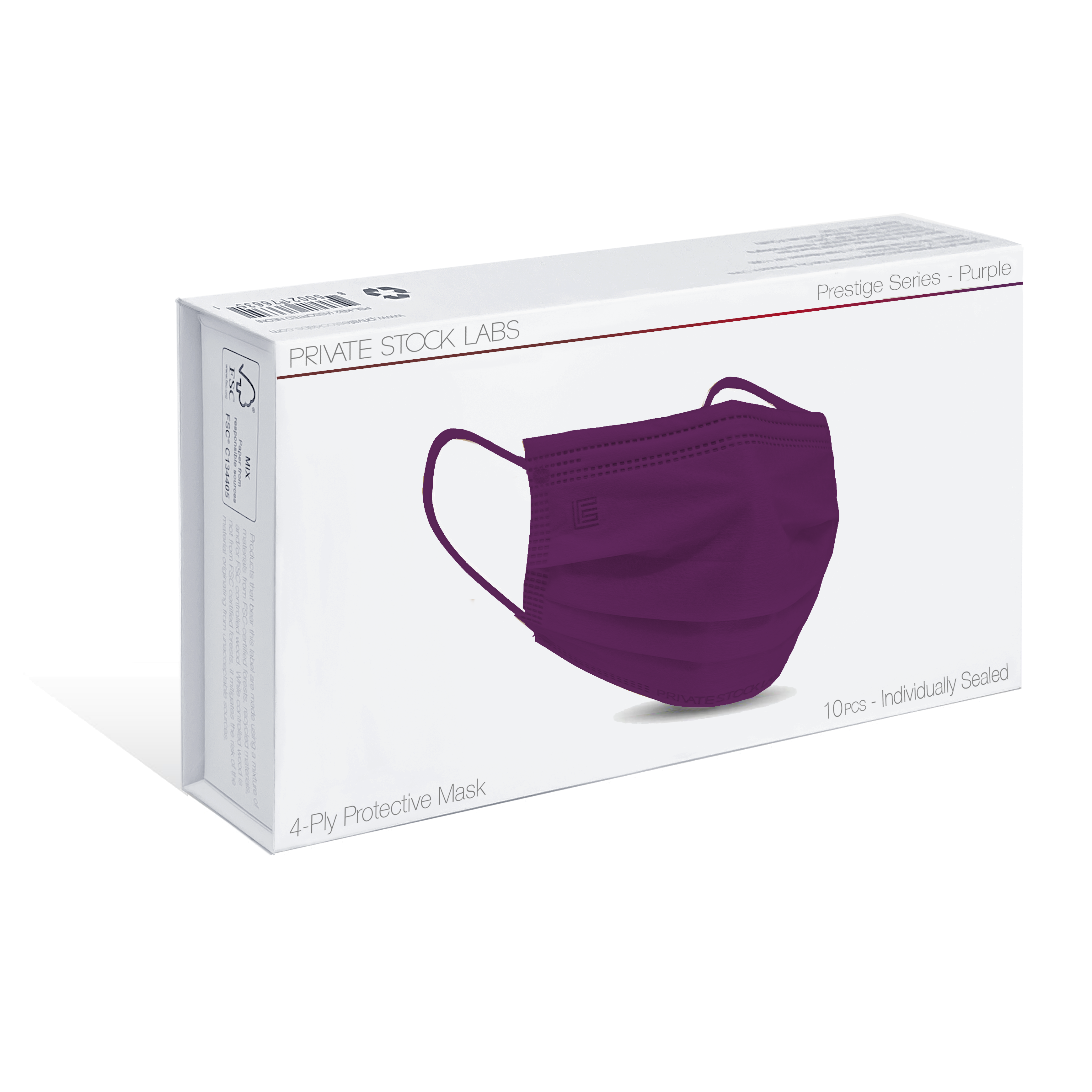 4-Ply Protective Mask - Prestige Series - Purple (Pack of 10