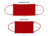 Petite 4-Ply Protective Mask - Prestige Series - Red (Pack of 10)