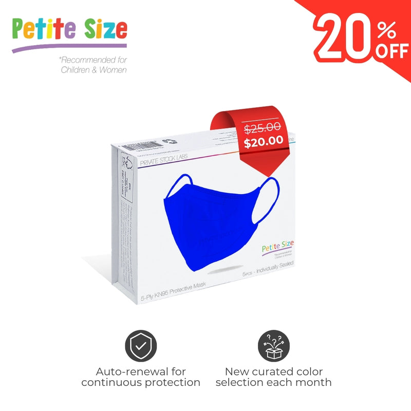 Petite KN95 Protective Mask – Monthly Subscription (1 Box (5 mask) per Month)