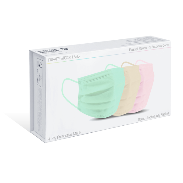 4-Ply Protective Mask - Pastel Series - Assorted Set (Pack of 10