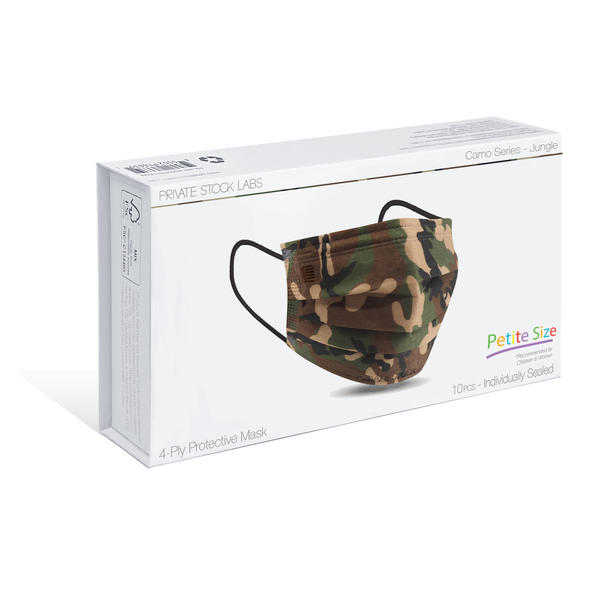 Petite 4-Ply Protective Mask - Camo Series - Jungle (Pack of 10)