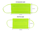 Petite 4-Ply Protective Mask - Neon Series - Lime (Pack of 10)