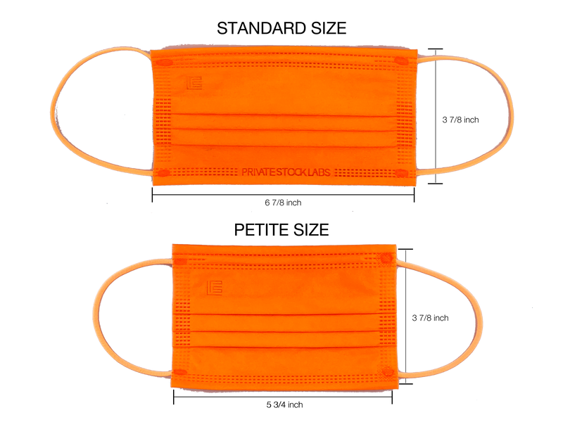 Petite 4-Ply Protective Mask - Neon Series - Orange (Pack of 10)