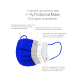 4-Ply Protective Mask - Neon Series - Ultramarine (Pack of 10)