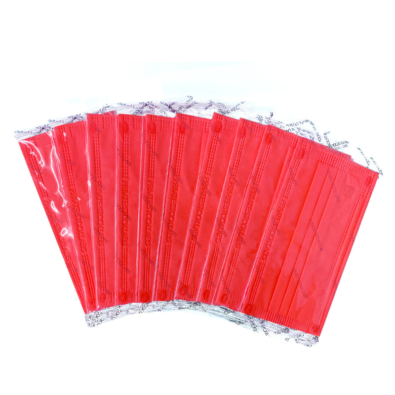 4-Ply Protective Mask - Neon Series - Coral (Pack of 10)