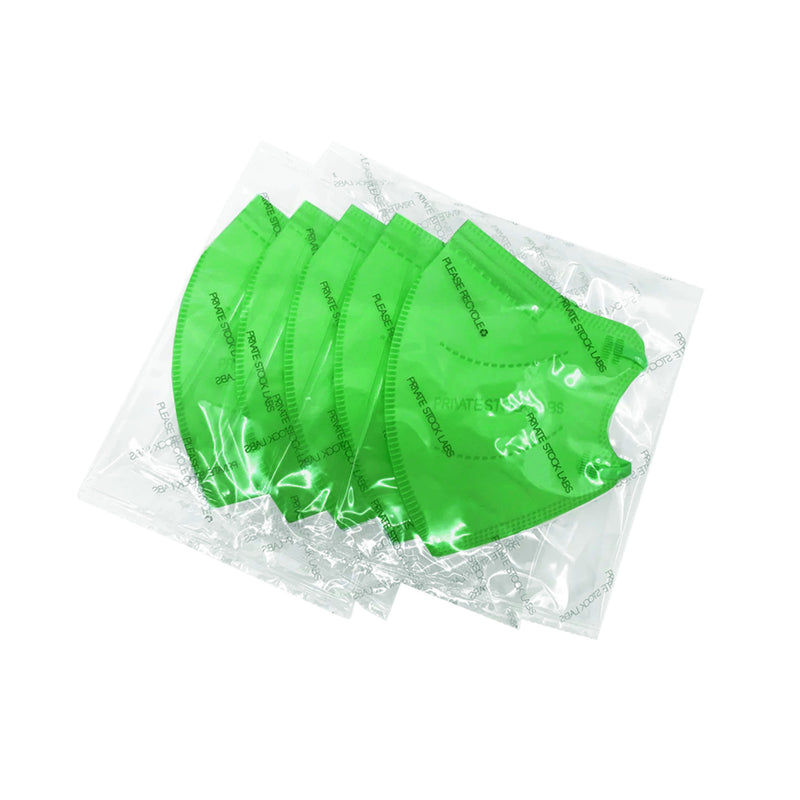 Petite KN95 Protective Mask - Neon Series - Green (Pack of 5)
