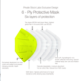 KN95 Protective Mask - Neon Series - Lime (Pack of 5)