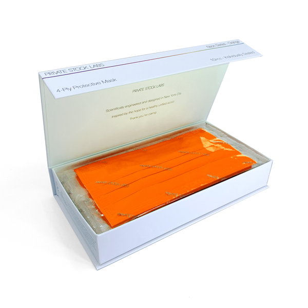 Petite 4-Ply Protective Mask - Neon Series - Orange (Pack of 10)