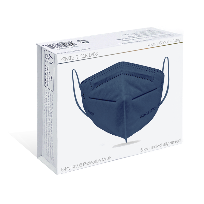 KN95 Protective Mask - Neutral Series - Navy (Pack of 5)