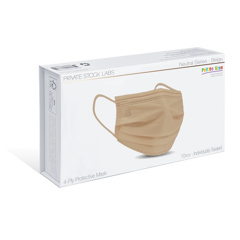 Petite 4-Ply Protective Mask - Neutral Series - Beige (Pack of 10)