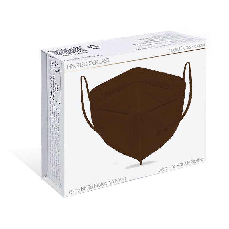 KN95 Protective Mask - Neutral Series - Cocoa (Pack of 5)