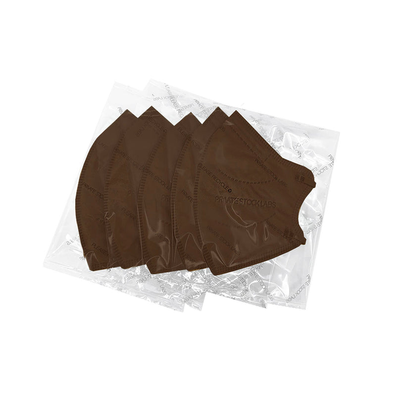 Petite KN95 Protective Mask - Neutral Series - Cocoa (Pack of 5)