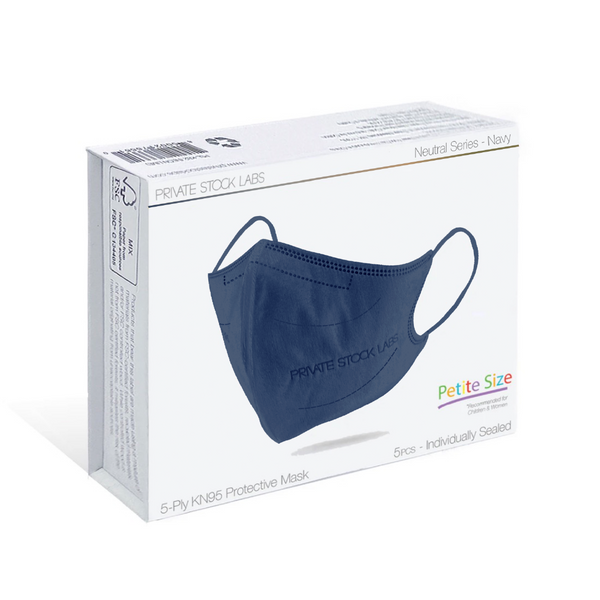 Petite KN95 Protective Mask - Neutral Series - Navy (Pack of 5)