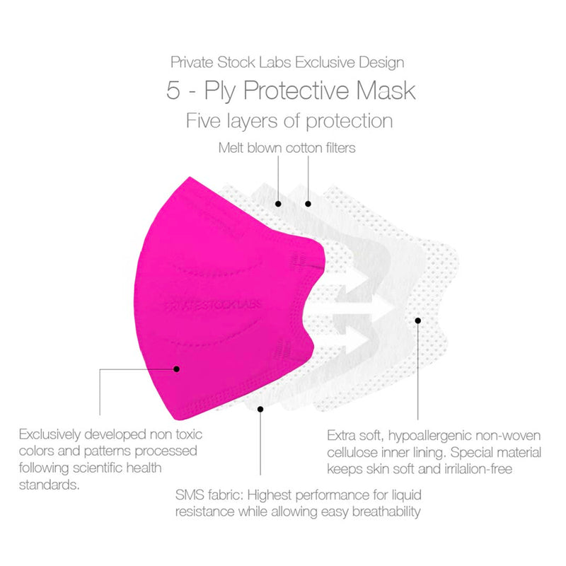 Petite KN95 Protective Mask - Neon Series - Violet (Pack of 5)