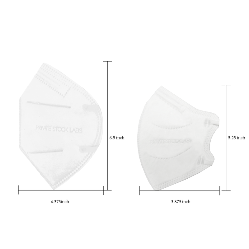 Petite KN95 Protective Mask - Monochrome Series - White (Pack of 5)