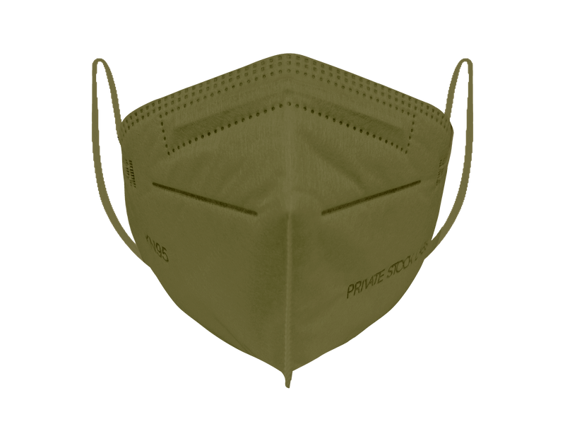 KN95 Protective Mask - Neutral Series - Olive Green (Pack of 5)