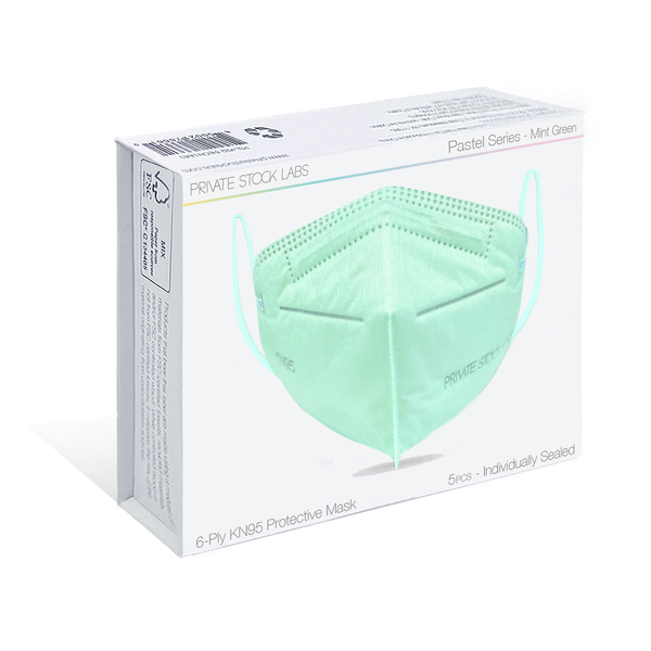 KN95 Protective Mask - Pastel Series - Mint Green (Pack of 5)