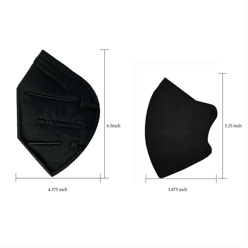 Petite KN95 Protective Mask - Monochrome Series - Black (Pack of 5)