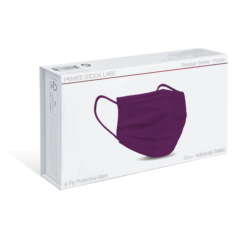 4-Ply Protective Mask - Prestige Series - Purple (Pack of 10)
