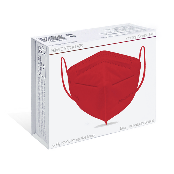KN95 Protective Mask - Prestige Series - Red (Pack of 5)